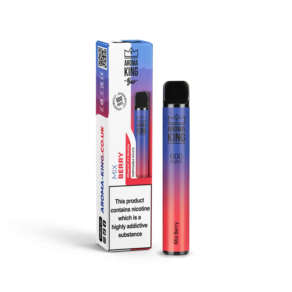 Aroma King Disposable Pen 600 Puffs Mixed Berry 10mg Vape And Go