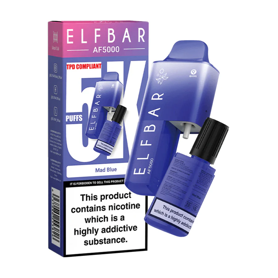 Elf Bar Af Disposable Pod Kit Mad Blue Vape And Go