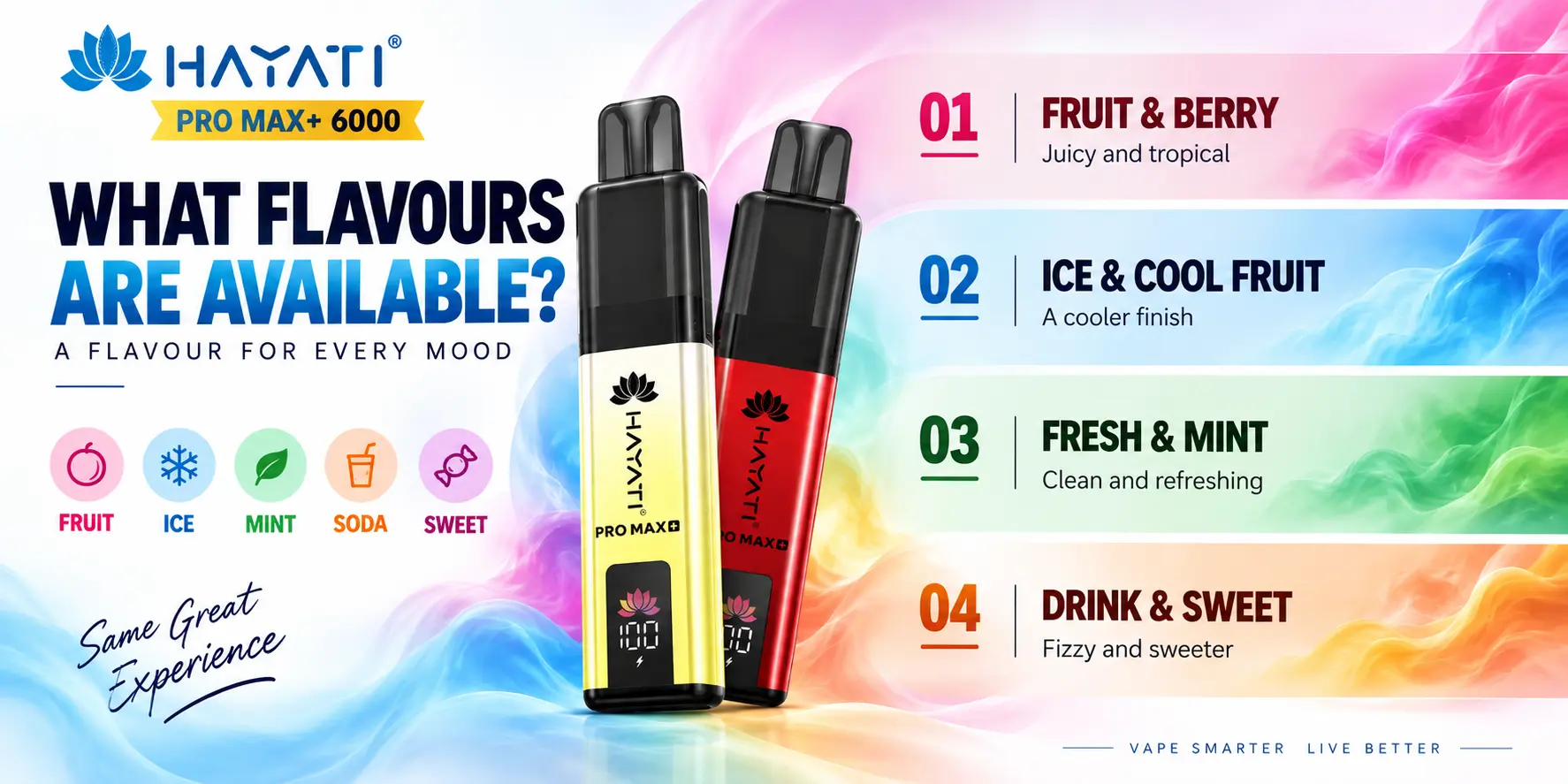 What Flavours Are Available in the Hayati Pro Max 6000 Puff?
