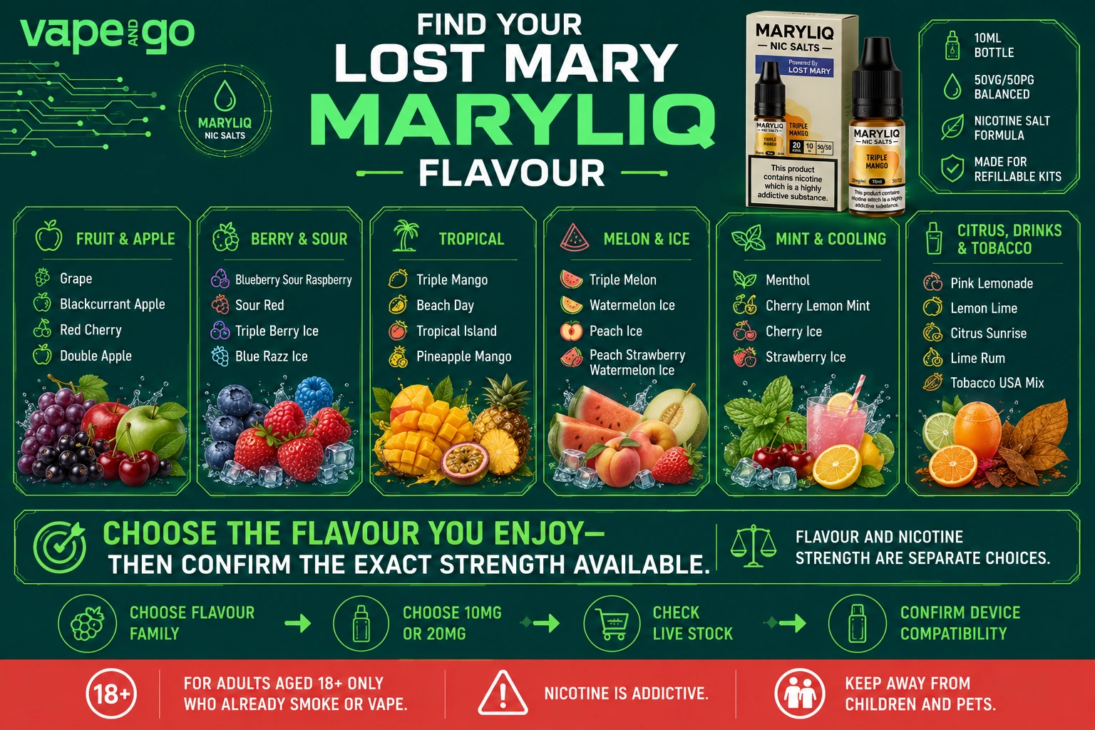 Lost Mary Maryliq flavours