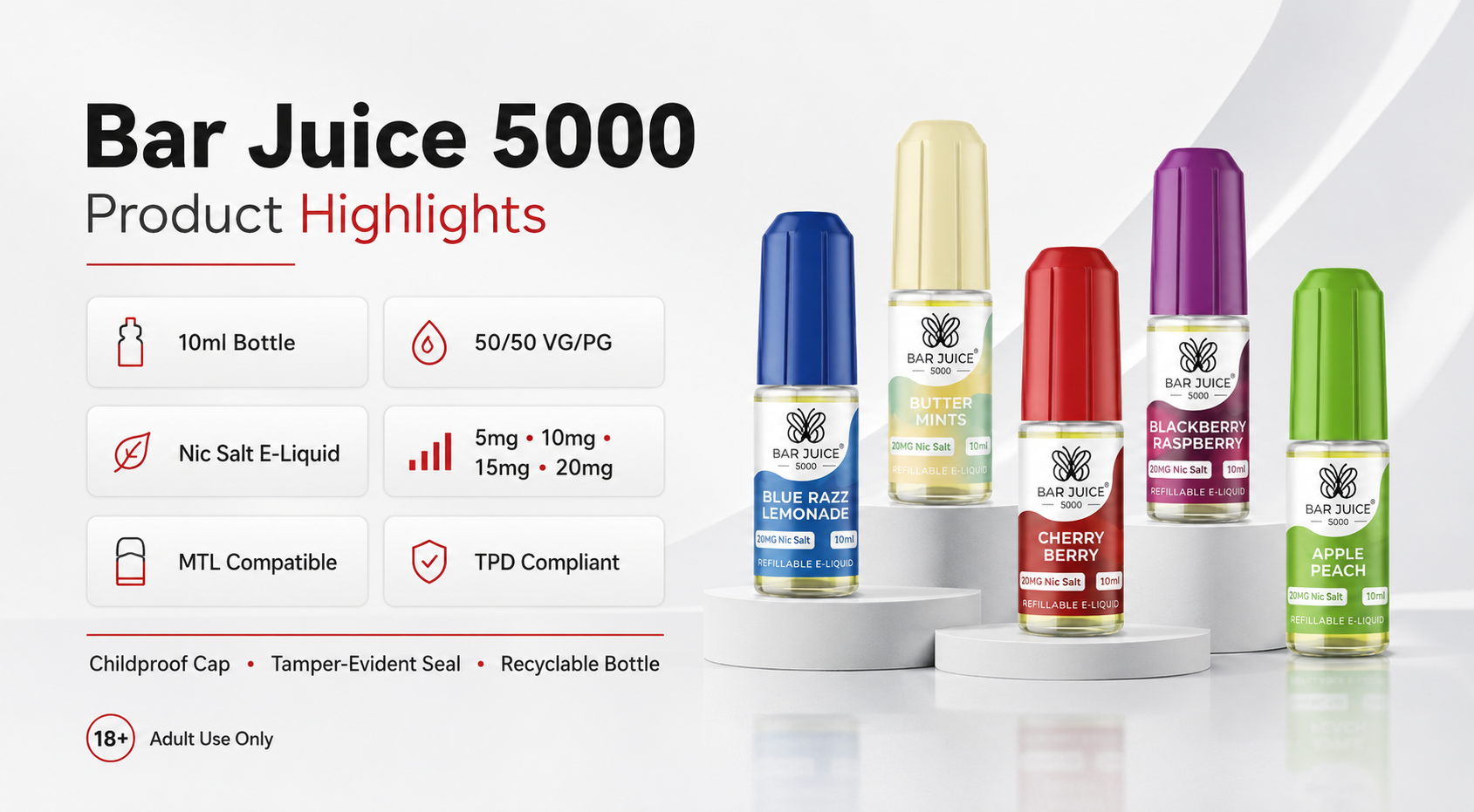 Bar Juice 5000 Features