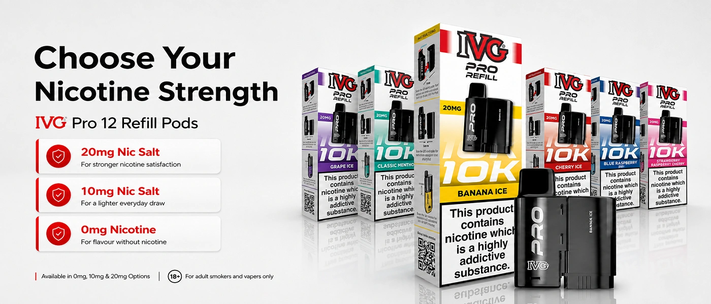IVG PRO 12 Nicotine Strength