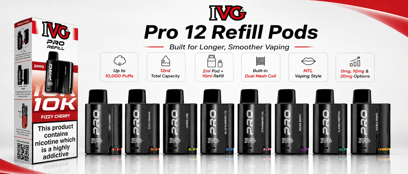 IVG Pro 12 Refill Pods Specifications