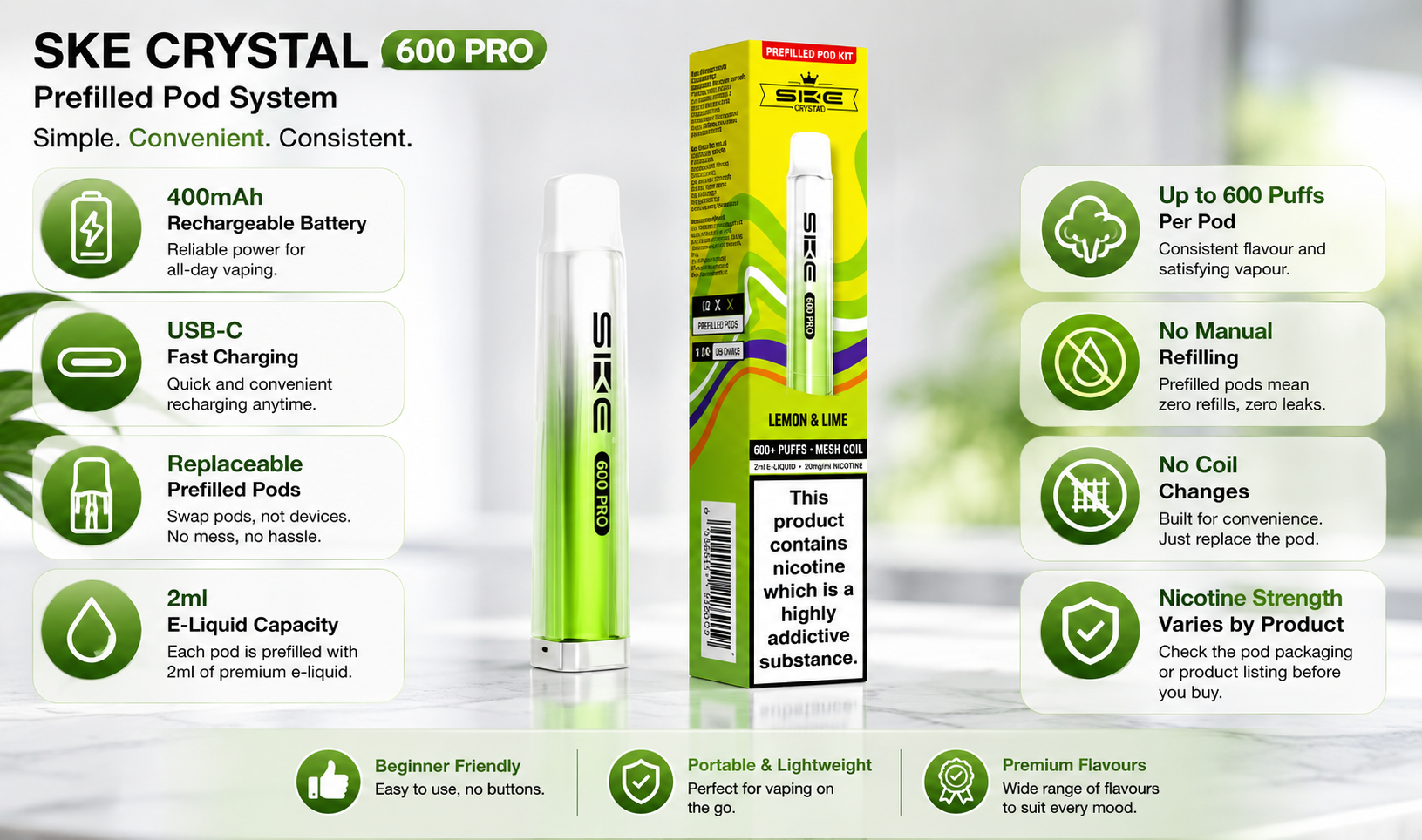 Key Features SKE Crystal 600 Pro
