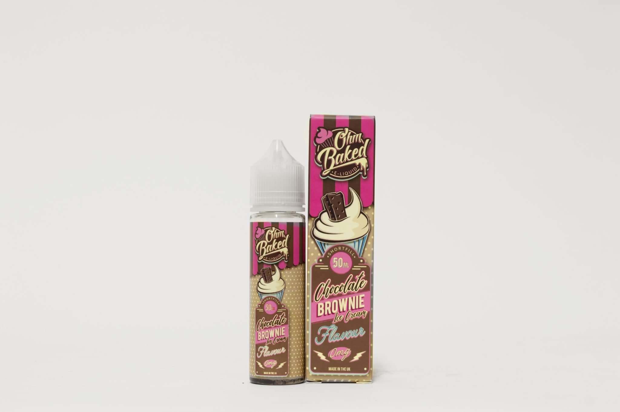  Ohm Baked E Liquid - Chocolate Brownie Ice Cream - 50ml 