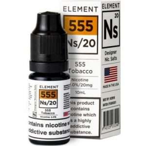 555 Tobacco Nic Salt E-Liquid by Element NS10 & NS20 10ml
