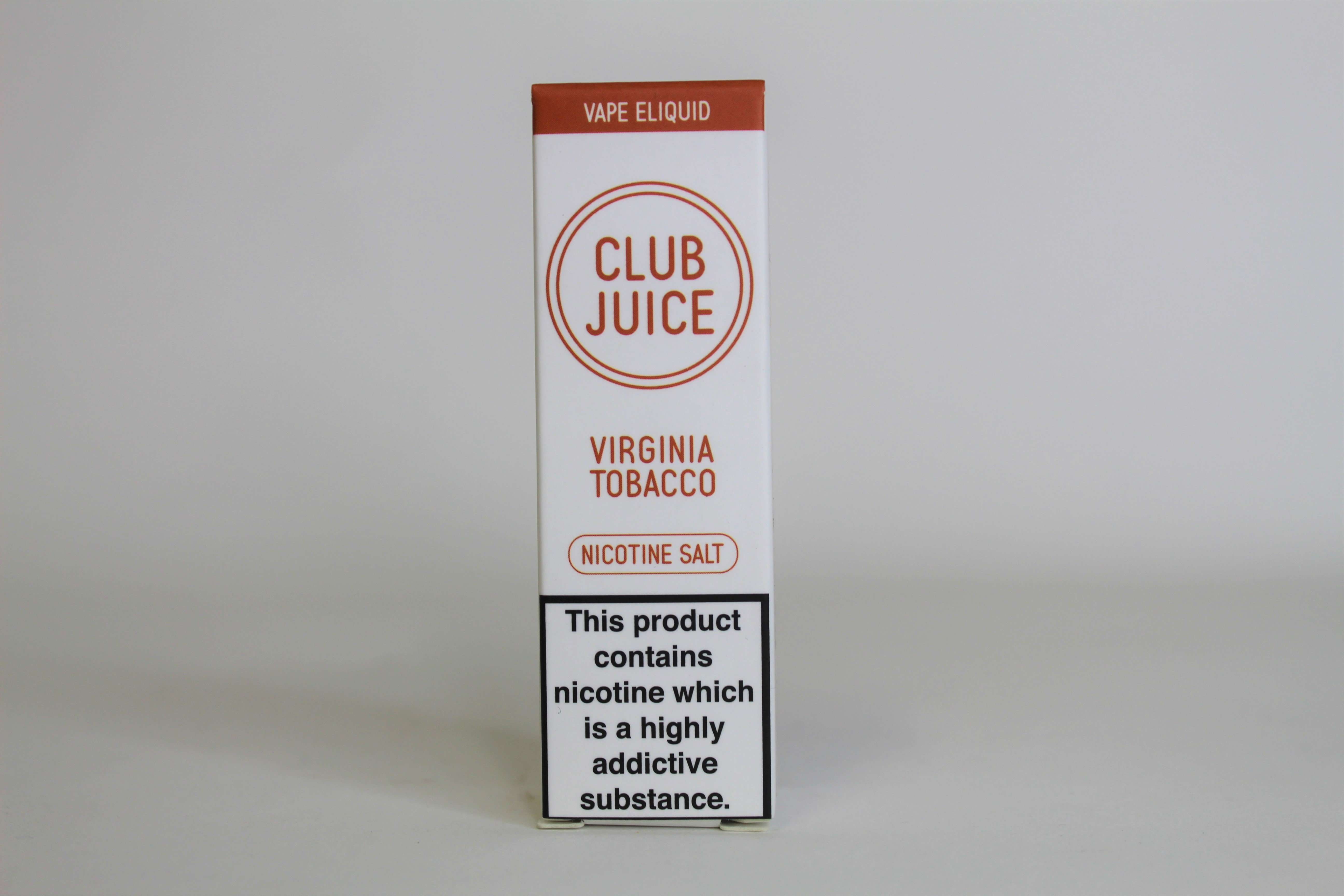  Virginia Tobacco Nic Salt E-Liquid by Club Juice 10ml 