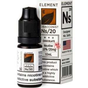 Chocolate Tobacco Nic Salt E-Liquid by Element NS10 & NS20 10ml