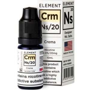 Crema Nic Salt E-Liquid by Element NS10 & NS20 10ml