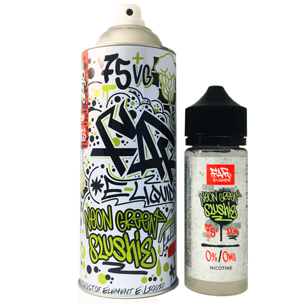 Far by Element E Liquid Neon Green Slushie 100ml Vape and Go