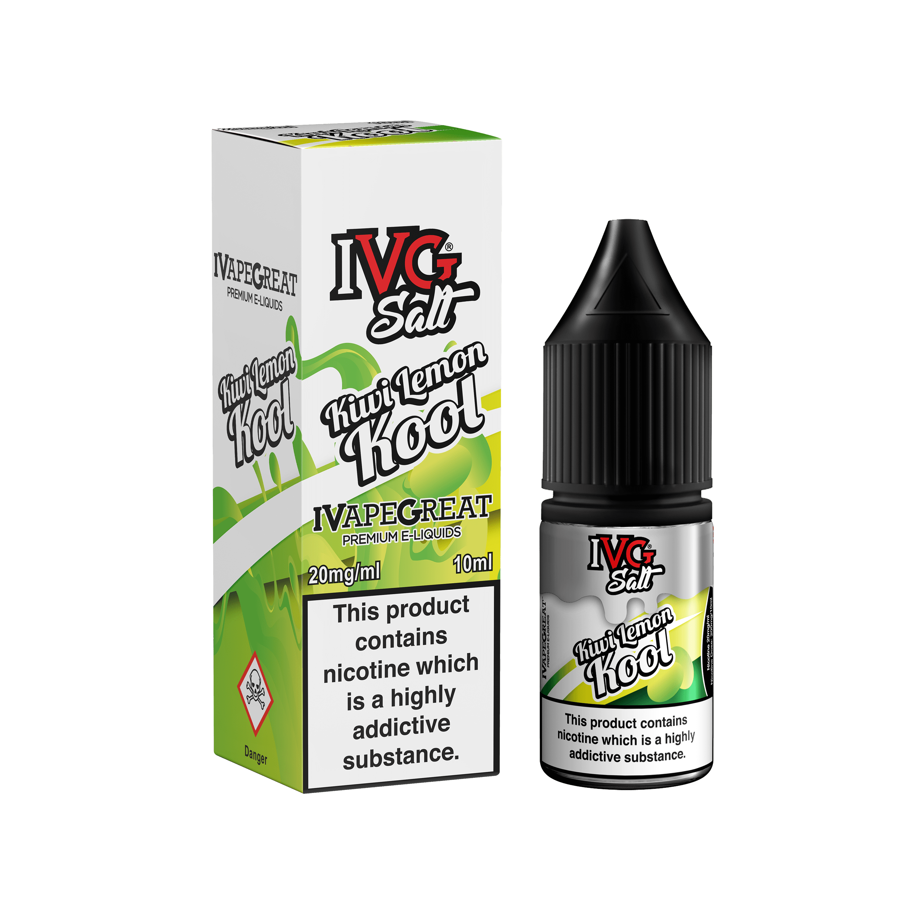  Kiwi Lemon Kool Nic Salt E-Liquid By IVG 10ml 