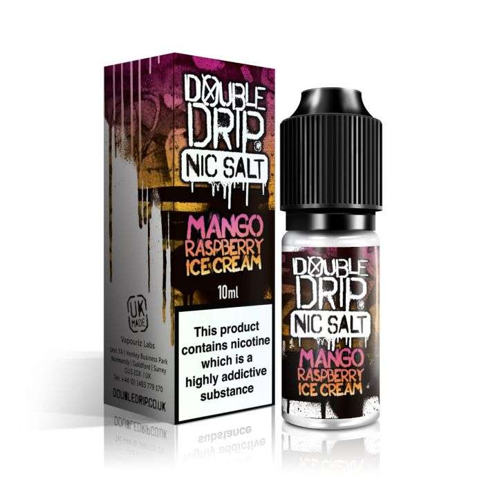 Mango Raspberry Ice Cream Nic Salt by Double Drip 10ml