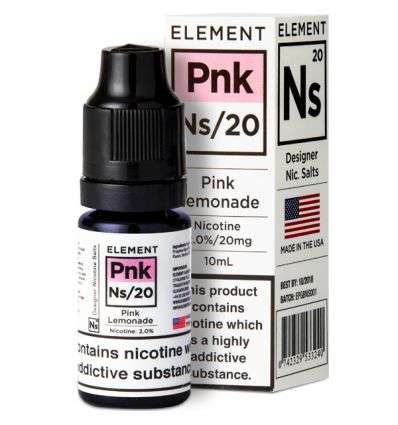 Pink Lemonade Nic Salt E-Liquid by Element NS10 & NS20 10ml 