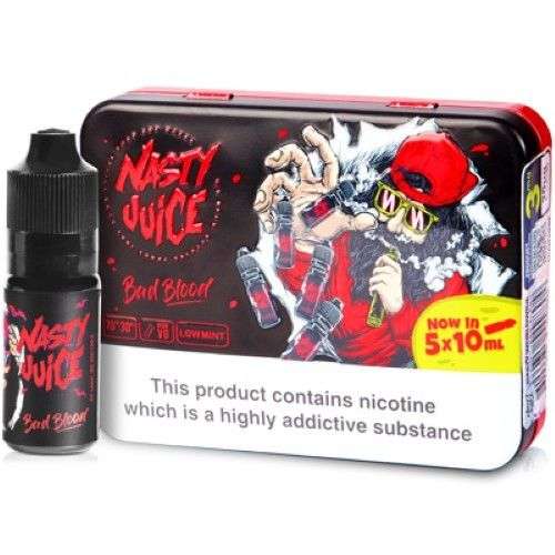 Nasty Juice E Liquid - Bad Blood - 5 x 10ml