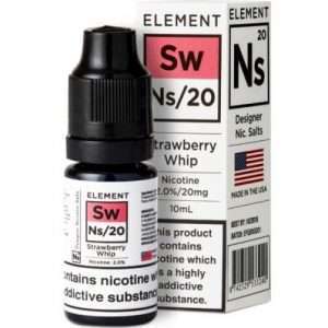 Strawberry Whip Nic Salt E-Liquid by Element NS10 & NS20 10ml