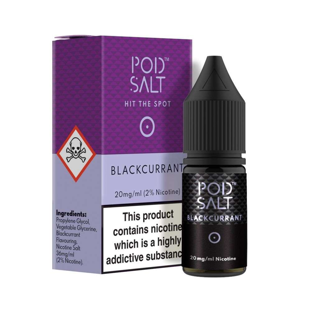 Blackcurrant Nic Salt E-Liquid by Pod Salt 10ml