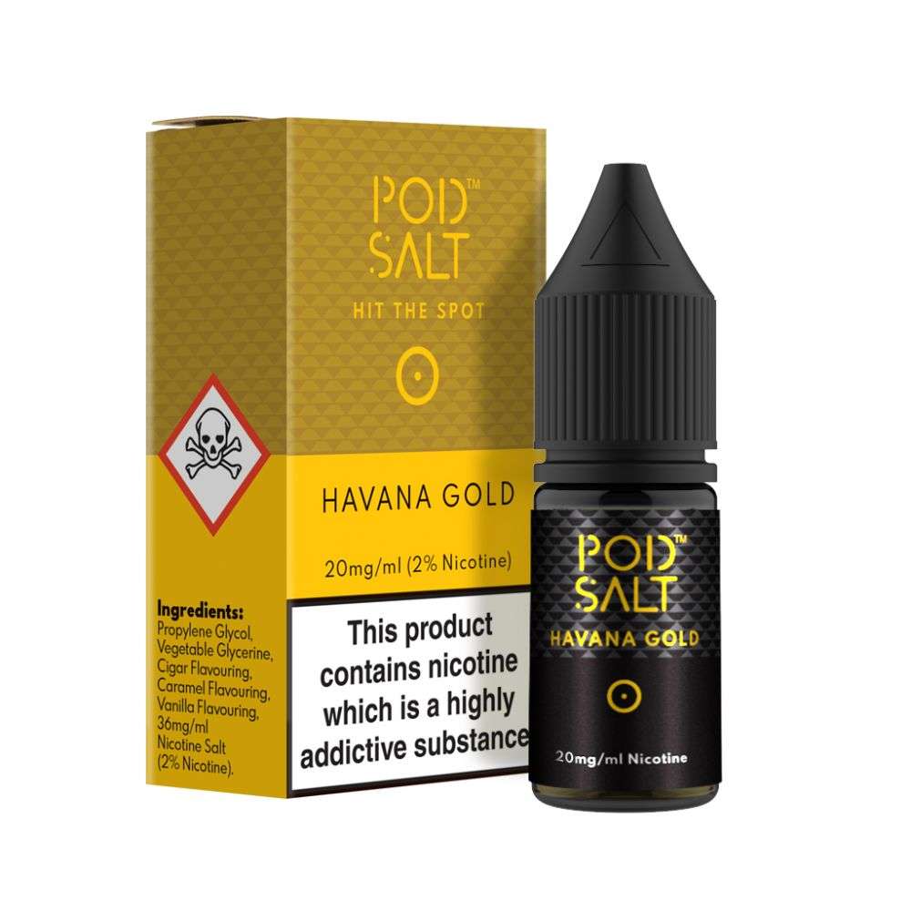 Havana Gold Nic Salt E-Liquid by Pod Salt 10ml