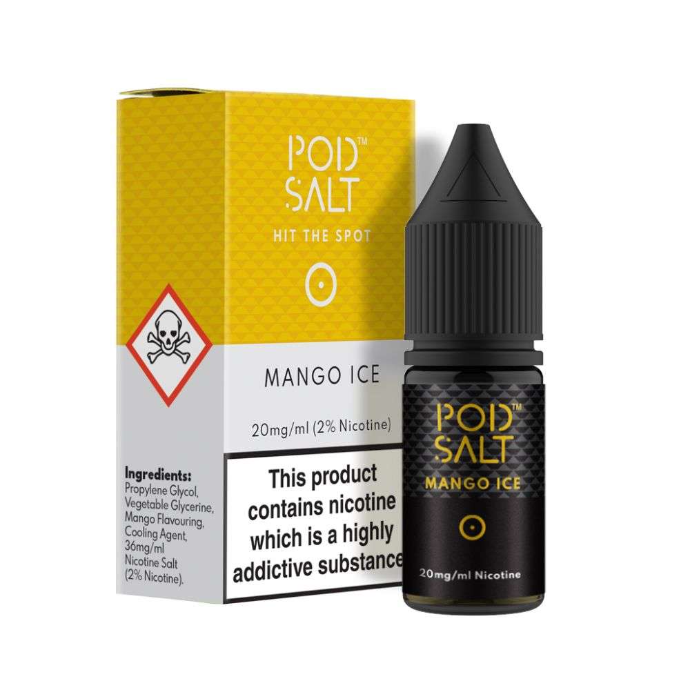 Mango Ice Nic Salt E-Liquid by Pod Salt 10ml