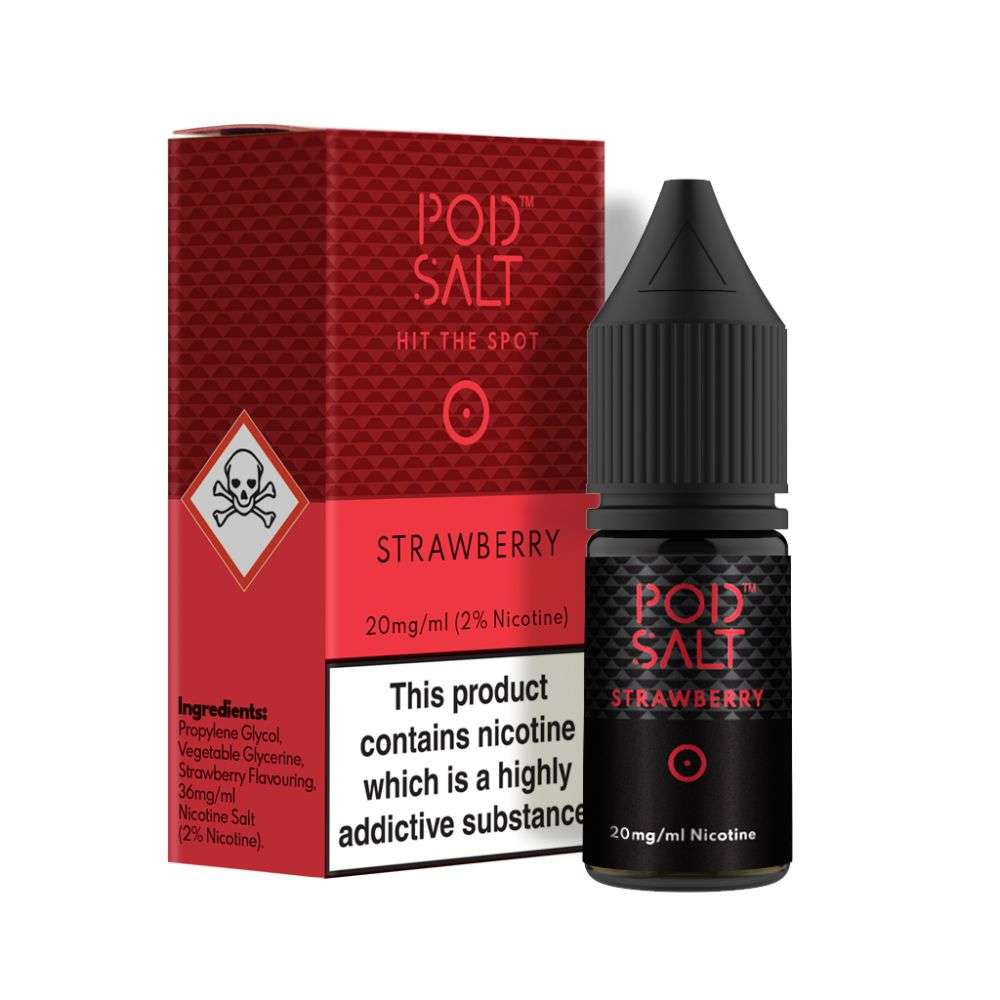 Strawberry Nic Salt E-Liquid by Pod Salt 10ml