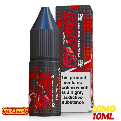 Strawberry Sour Belt Nic Salt E Liquid by Strapped 10ml