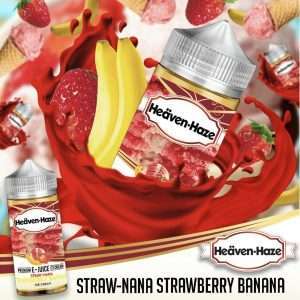 Heaven Haze E Liquid - Strawberry Banana Ice Cream - 100ml