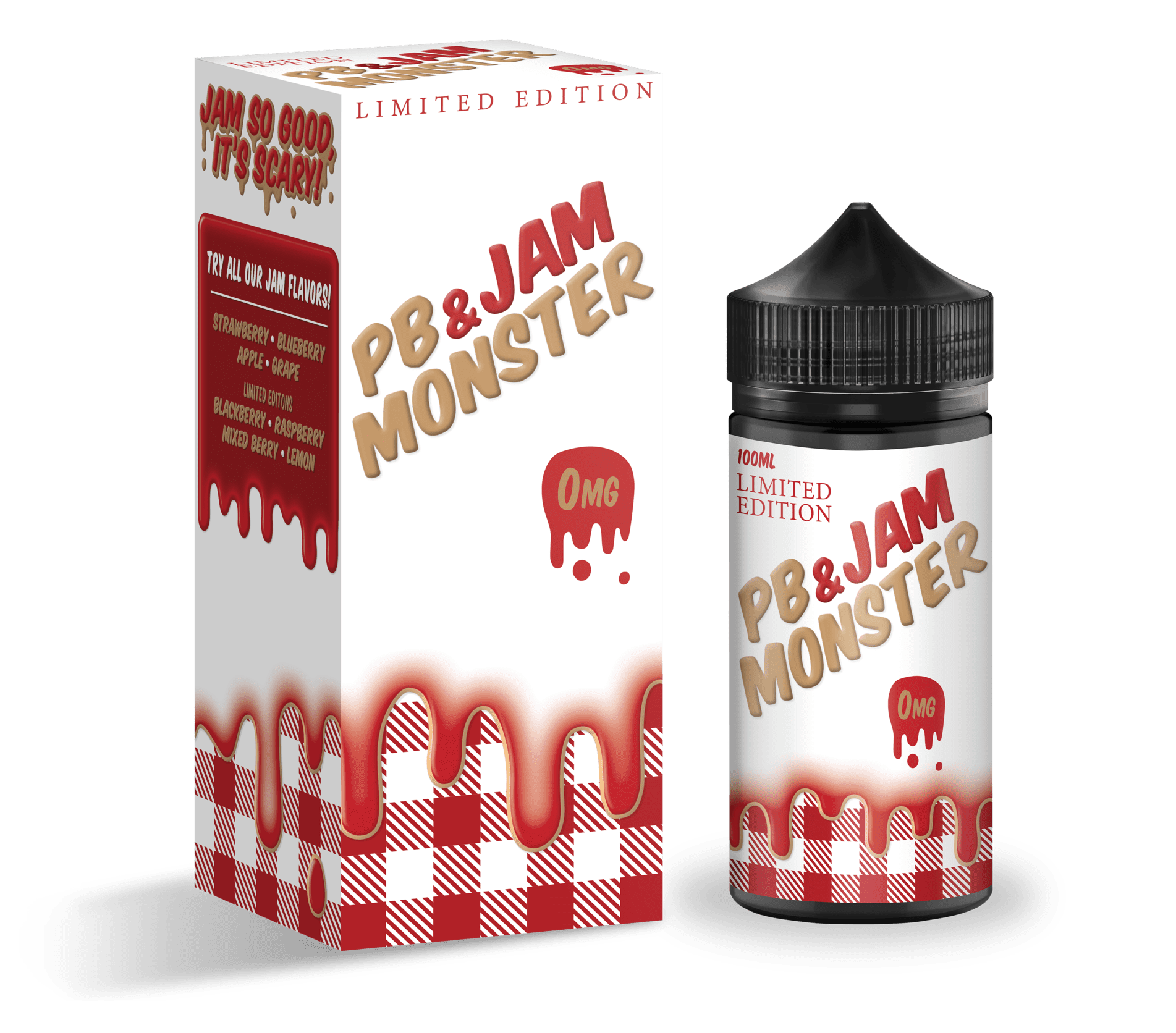 Jam Monster E Liquid - PB & Jam Strawberry - 100ml