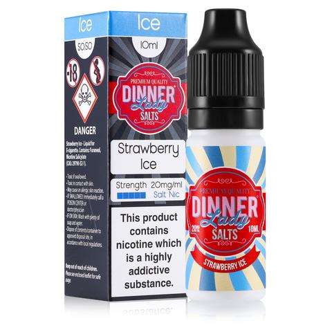 Strawberry Ice Nic Salt E-Liquid by Dinner Lady 10ml