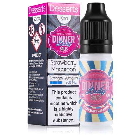 Strawberry Macaroon Nic Salt E-Liquid by Dinner Lady 10ml