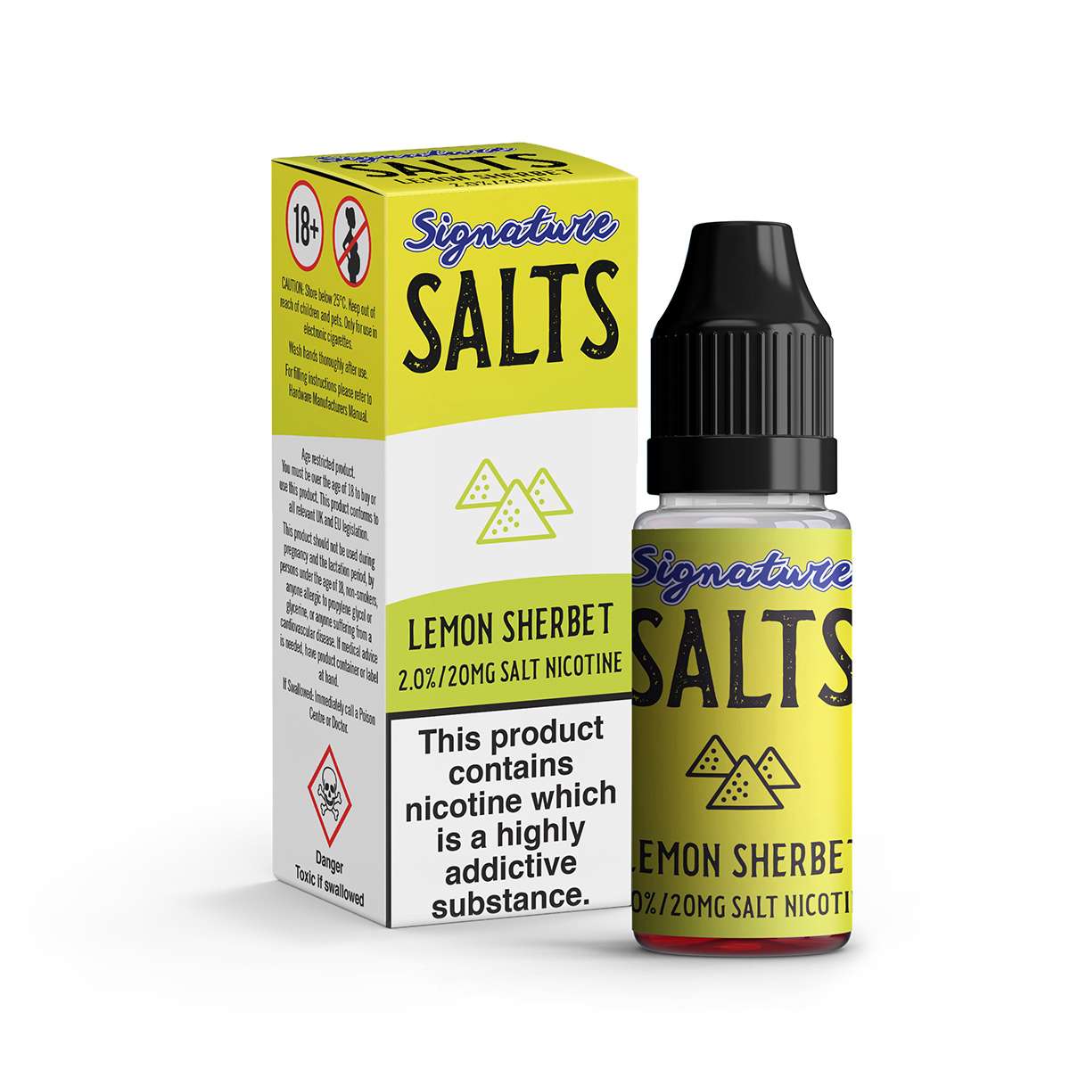  Lemon Sherbet Nic Salt E-liquid by Signature Salts 10ml 
