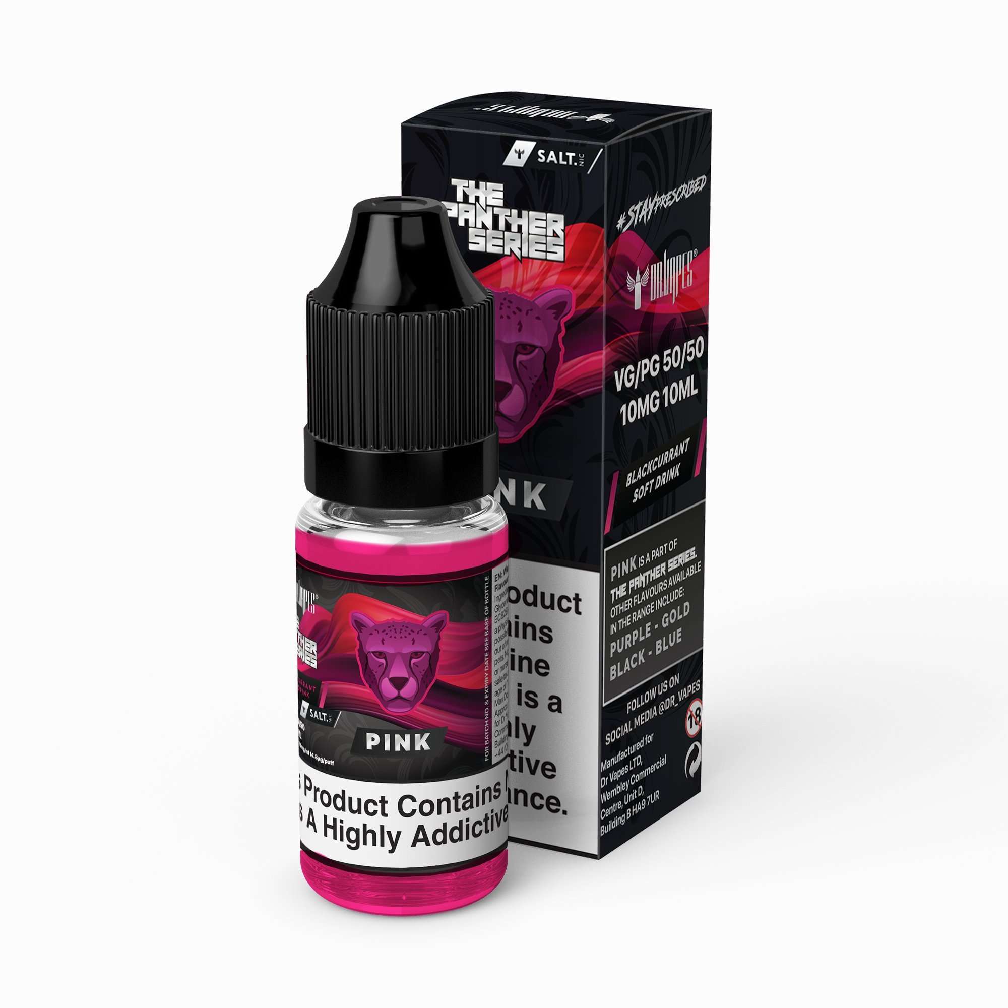  Pink Panther Series Nic Salt E liquid by Dr Vapes 10ml 