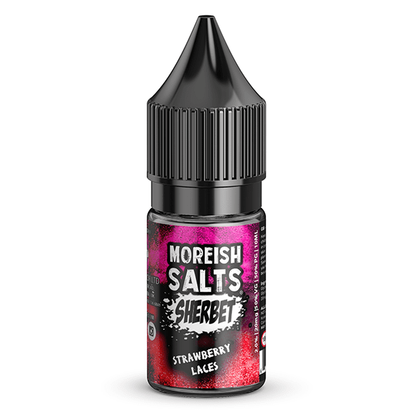  Sherbet Strawberry Laces Nic Salt E-liquid by Moreish Puff 10ml 