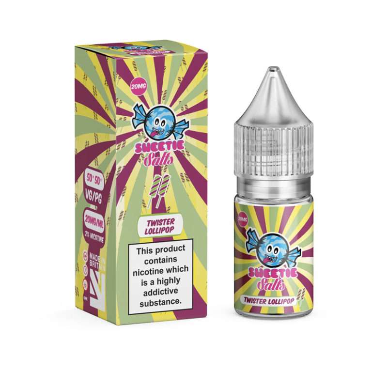 Twister Lollipop Nic Salt E-liquid by Slushie Salts 10ml