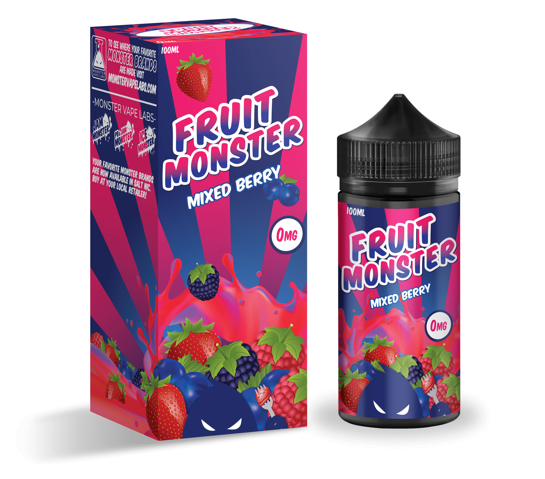 Fruit Monster E Liquid - Mixed Berry - 100ml