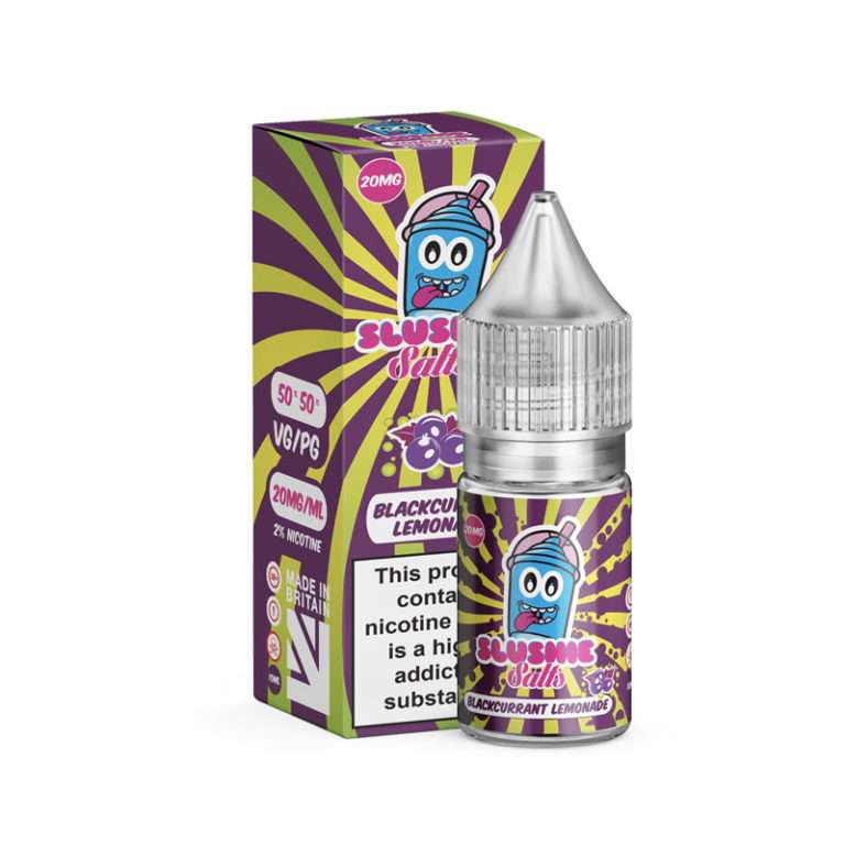 Blackcurrant Lemonade Slush Nic Salt E-Liquid by Slushie Salts 10ml