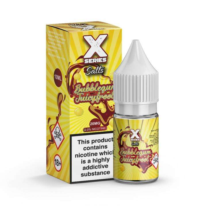 Bubblegum Juicyfroot Nic Salt E-Liquid by X-Series 10ml (Expired Jan-2025)