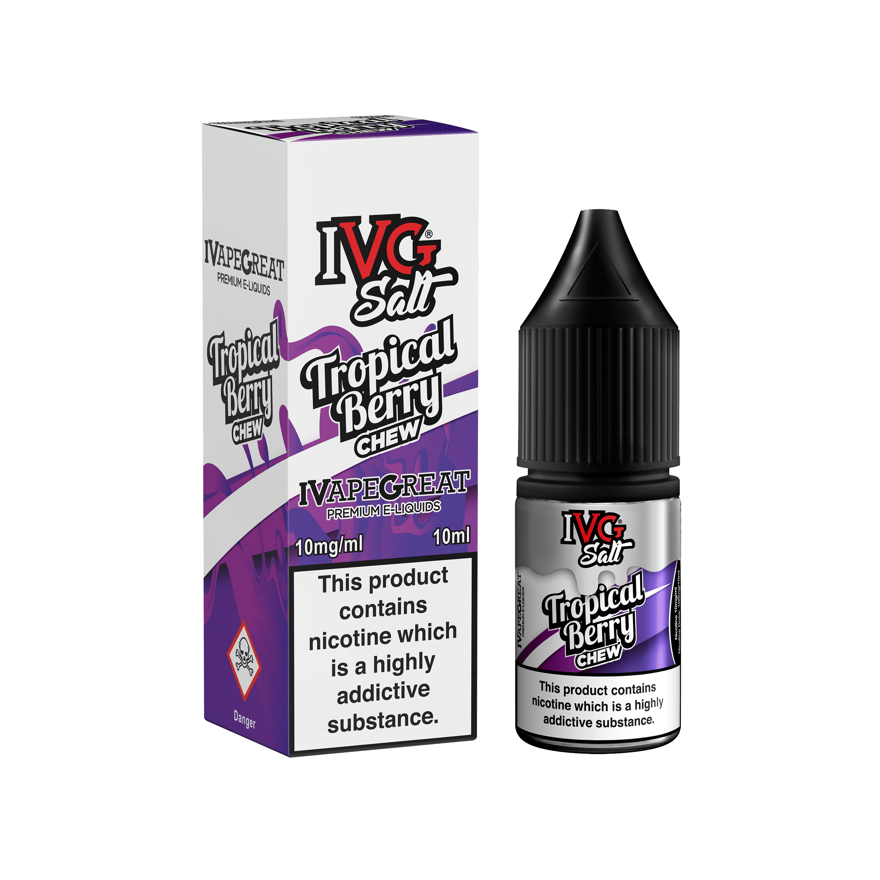  Tropical Berry Chew Nic Salt E-Liquid By IVG 10ml 