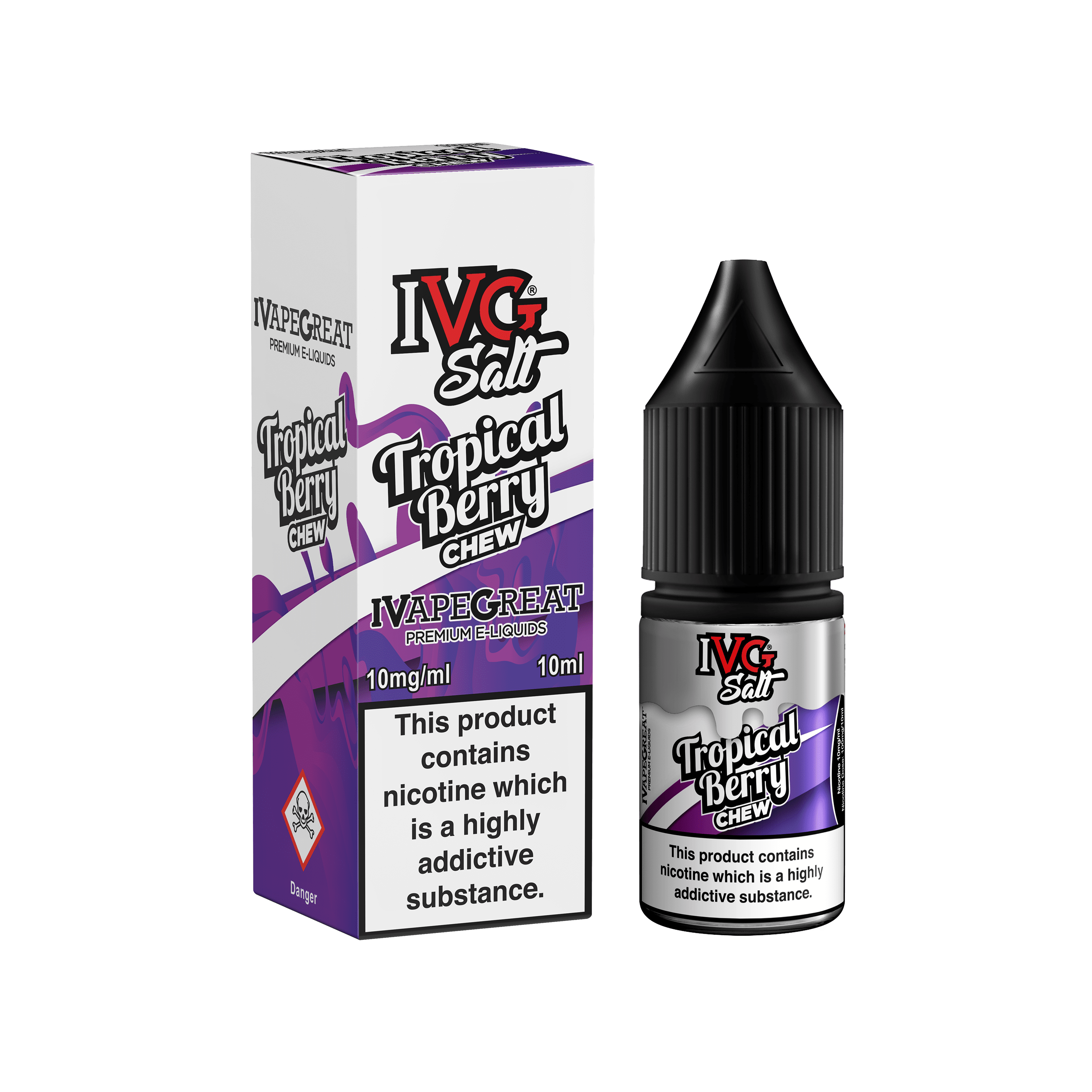 Tropical Berry Chew Nic Salt E-Liquid By IVG 10ml