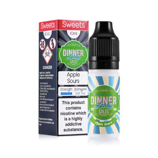 Apple Sours Nic Salt E-Liquid by Dinner Lady 10ml