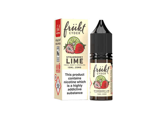  Strawberry Lime Nic Salt E-Liquid by Frukt Cyder 10ml 
