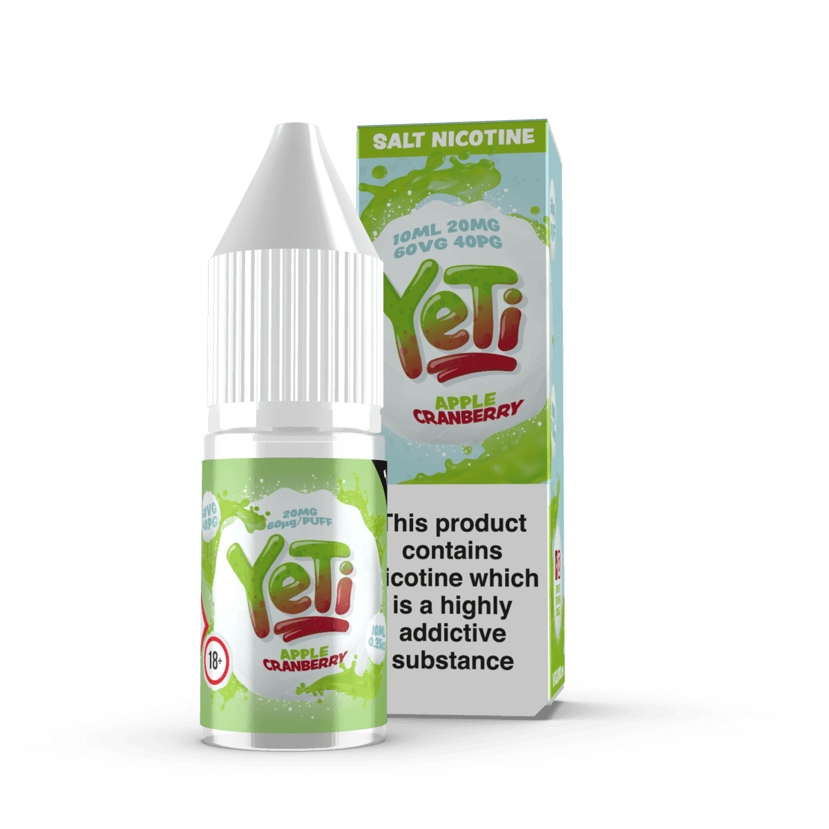  Apple Cranberry Nic Salt E-liquid by Yeti Salt 10ml 