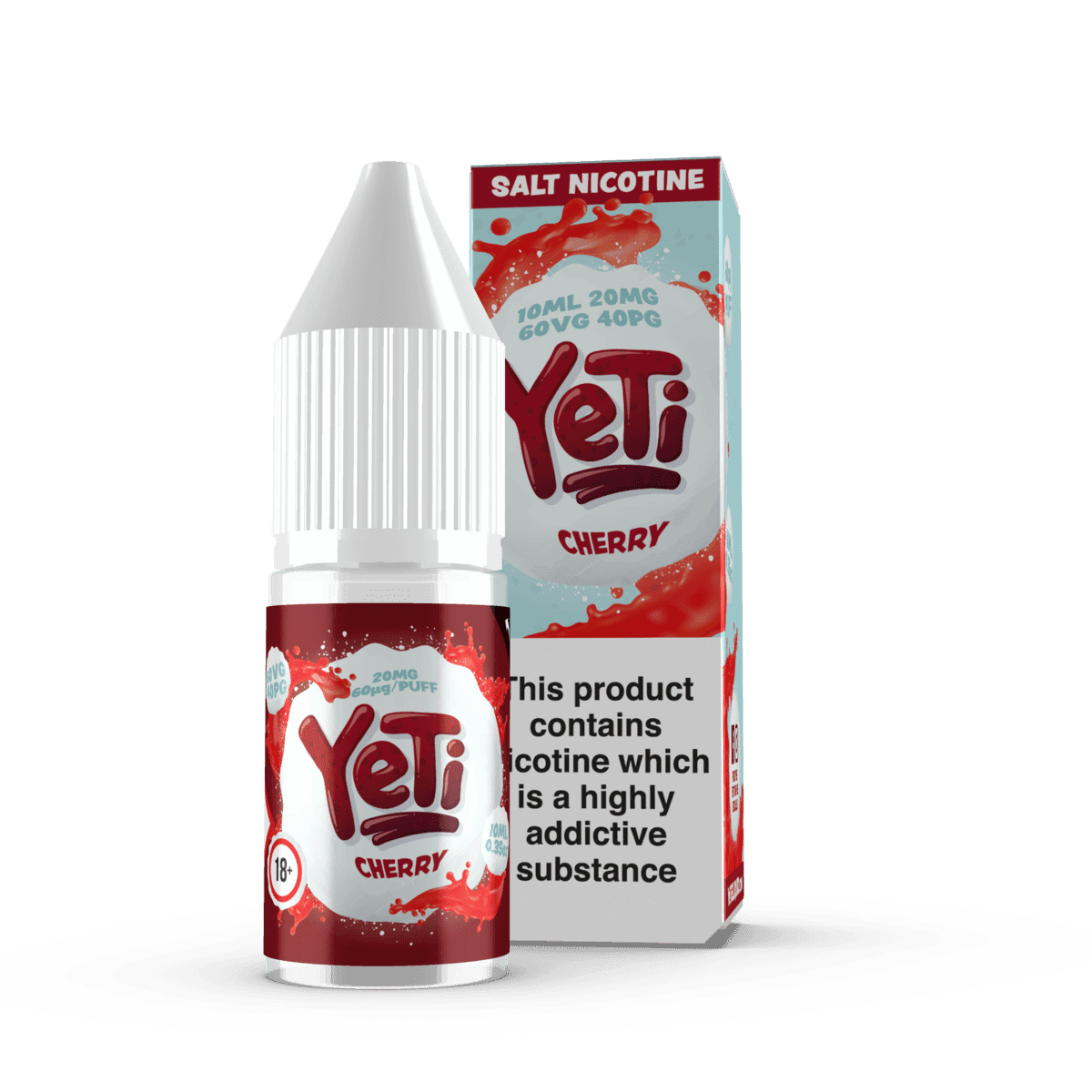  Cherry Nic Salt E-liquid by Yeti Salt 10ml 