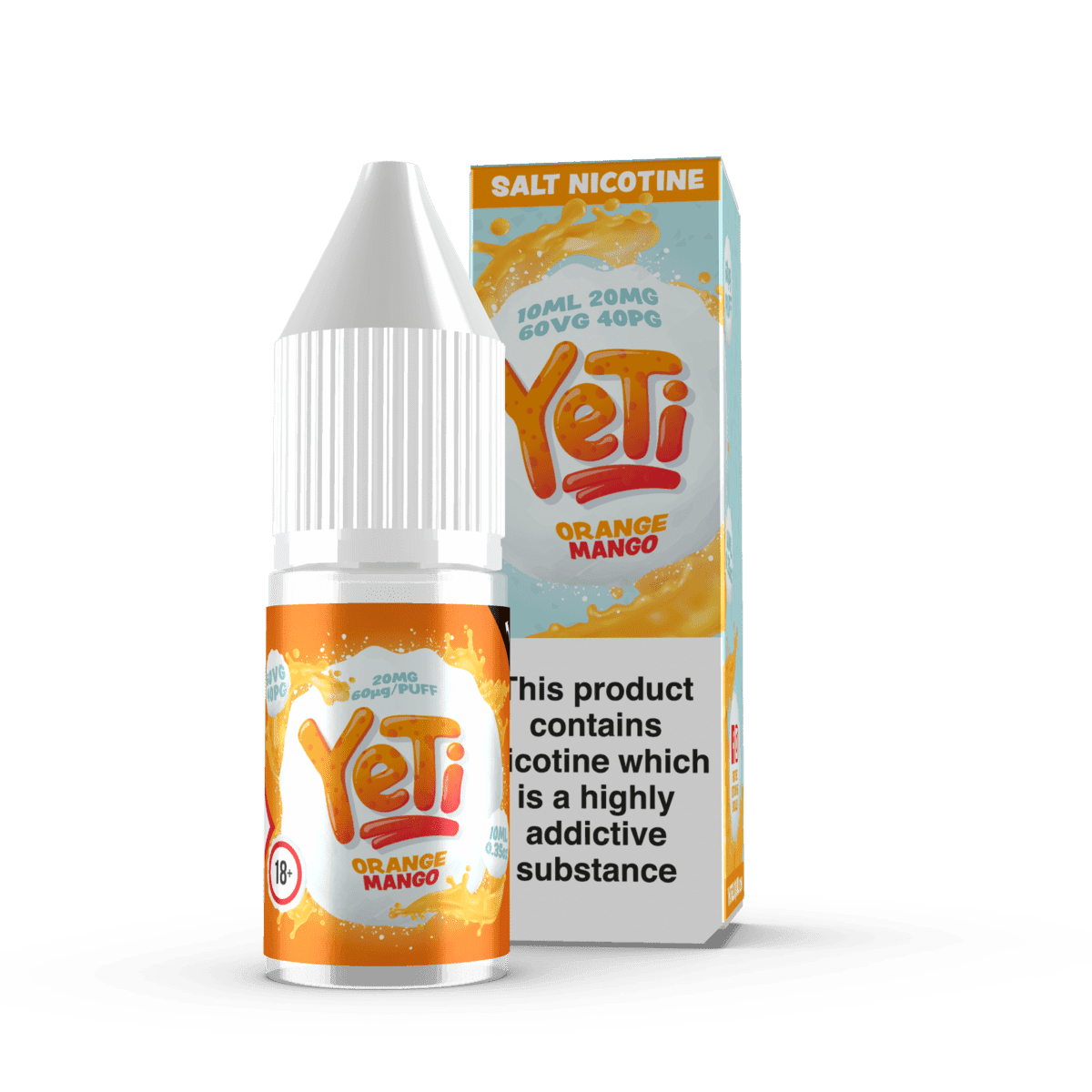  Orange Mango Nic Salt E-liquid by Yeti Salt 10ml 