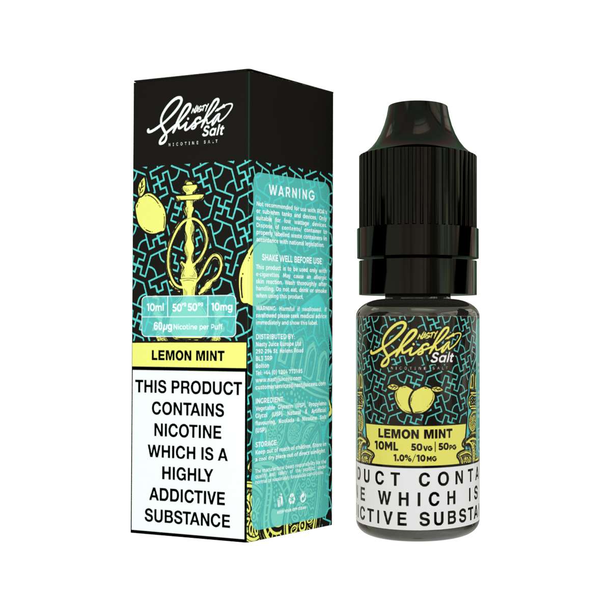 Lemon Mint Nic Salt E-Liquid by Nasty Juice 10ml