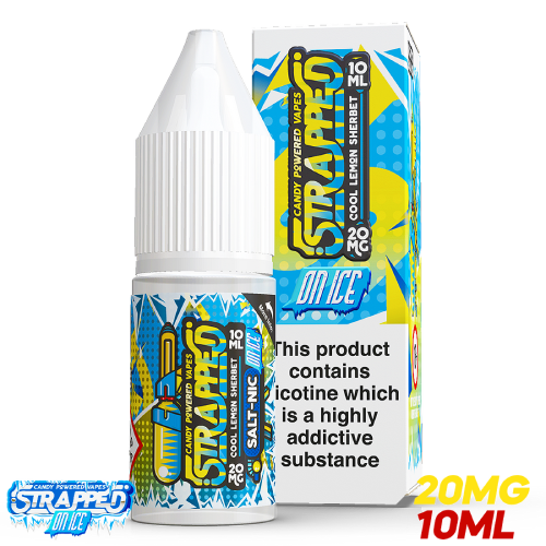 Cool Lemon Sherbet On Ice Nic Salt E-liquid by Strapped 10ml