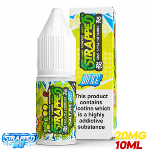 Sour Apple Refresher On Ice Nic Salt E-liquid by Strapped 10ml