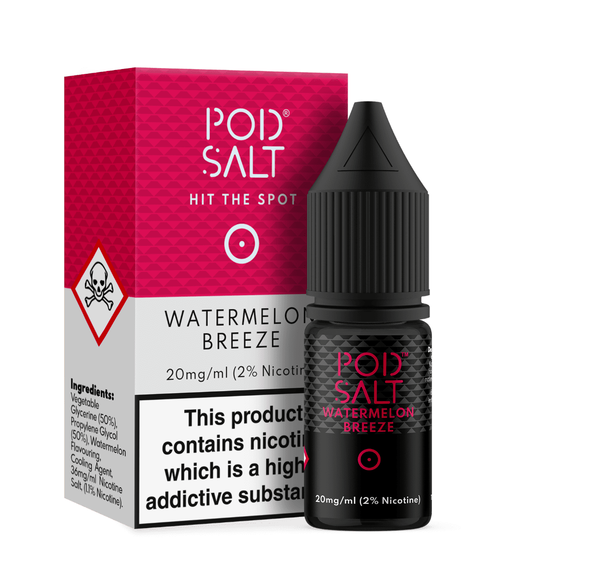 Watermelon Breeze Nic Salt E-Liquid by Pod Salt 10ml