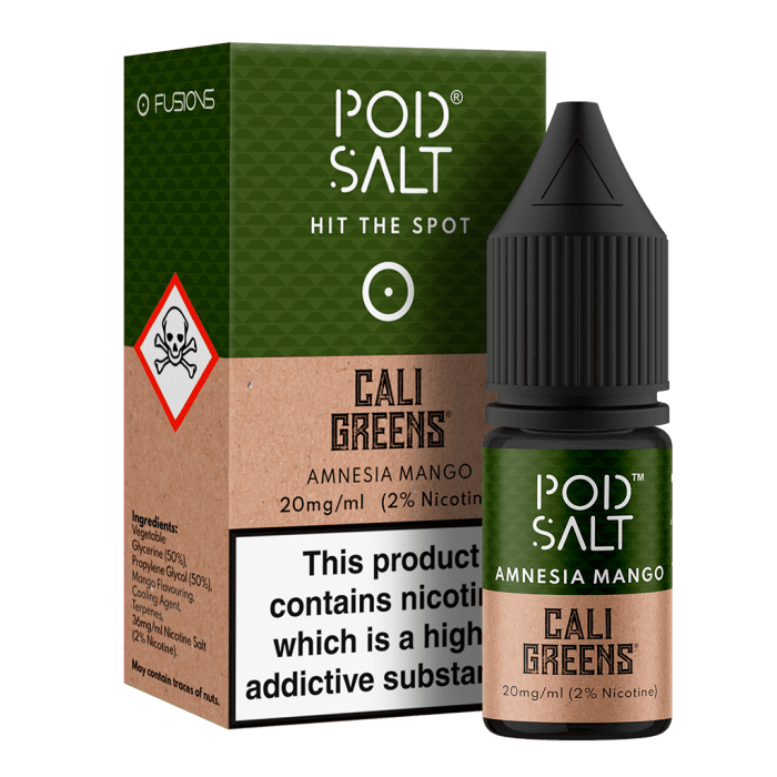 Cali Greens (Amnesia Mango) Nic Salt E-Liquid by Pod Salt 10ml