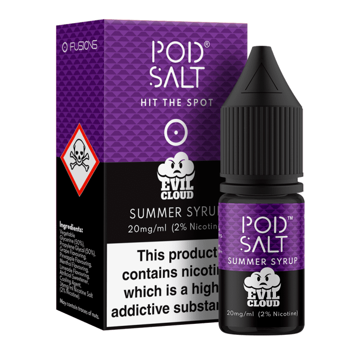  Evil Cloud (Summer Syrup) Nic Salt E-Liquid by Pod Salt 10ml 