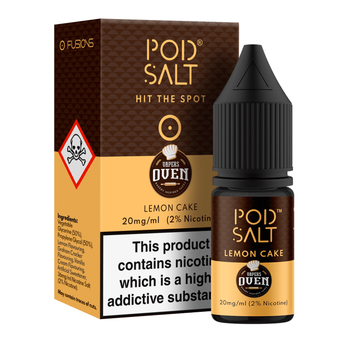 Vapers Oven (Lemon Cake) Nic Salt E-Liquid by Pod Salt 10ml