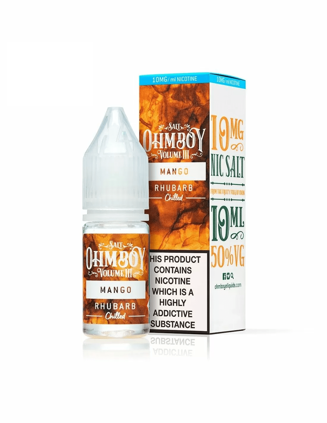 Mango Rhubarb Chilled Nic Salt E-Liquid by Ohm Boy Volume III 10ml